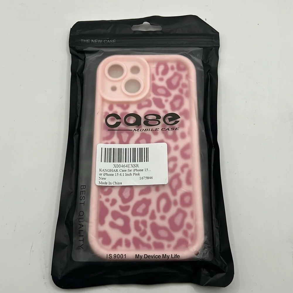 NWOT iPhone 15 case. Pink leopard cheetah